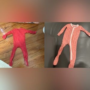 Kickee pants Baby girl seahorse and strawberry footie!